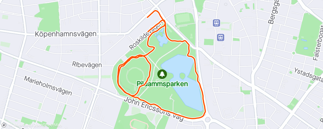 Mapa de la actividad, Pildammsparken med Mart