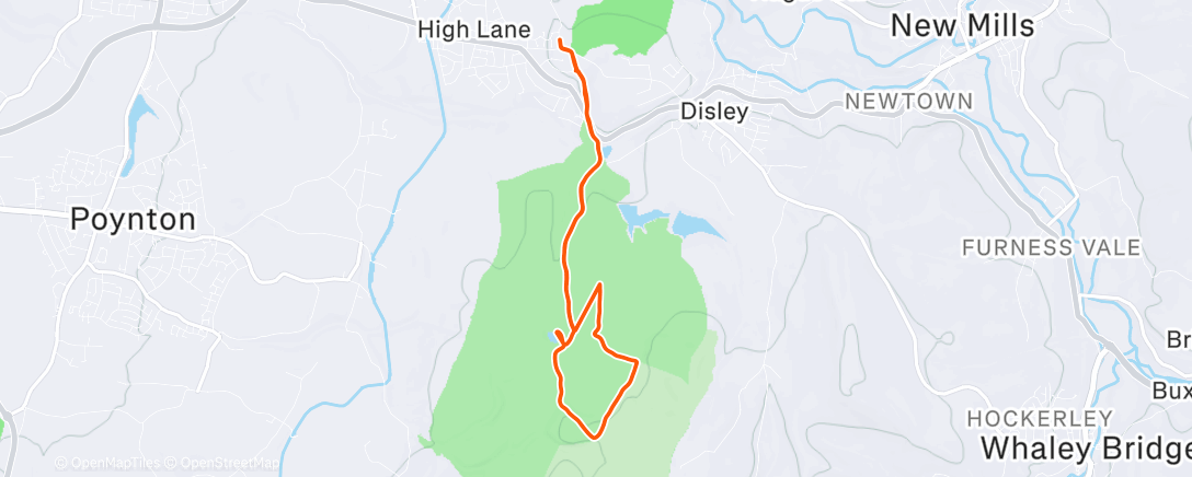 Map of the activity, Morning Run