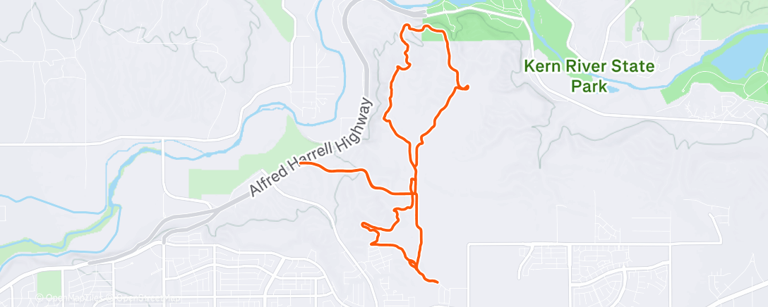 Map of the activity, Morning Mountain Bike Ride