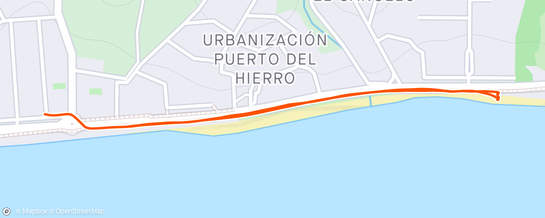 Map of the activity, Senderismo a la hora del almuerzo