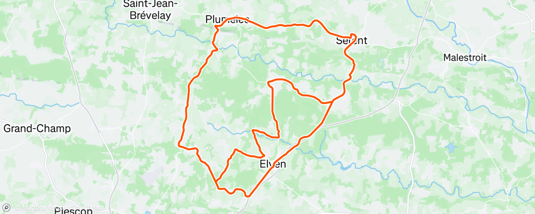 Map of the activity, Sortie vélo le matin