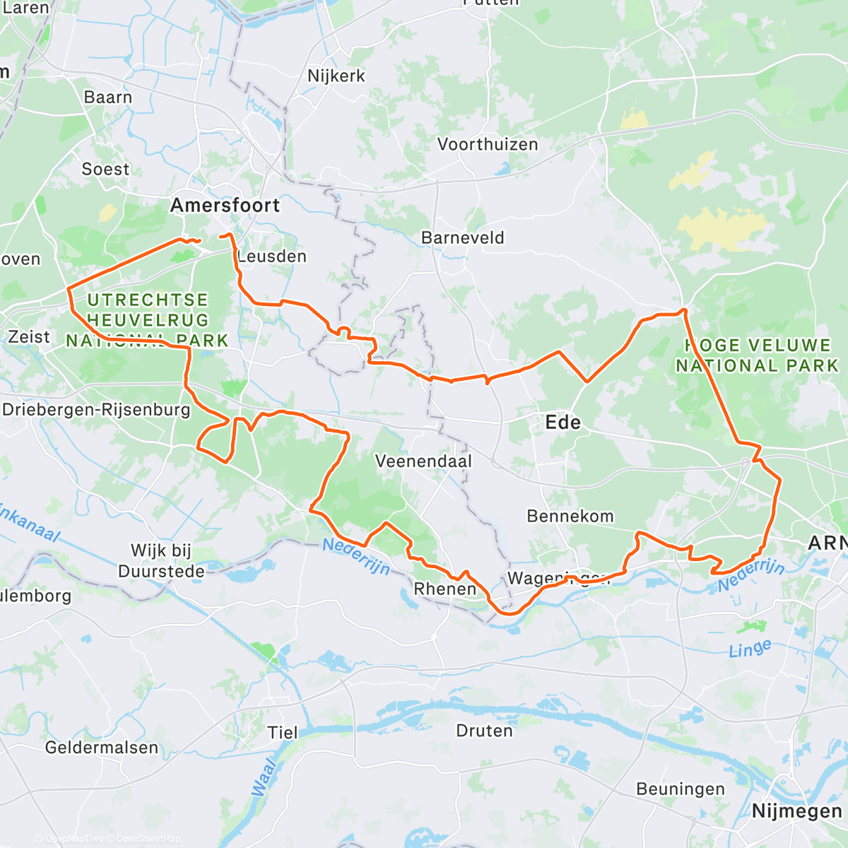 Carte de l'activité Oliebollentoertocht 2025