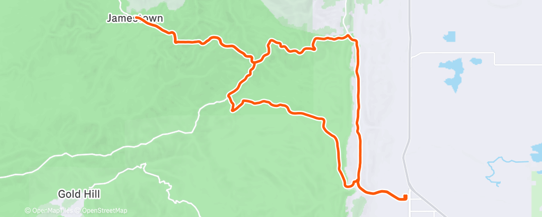 Map of the activity, Cycling