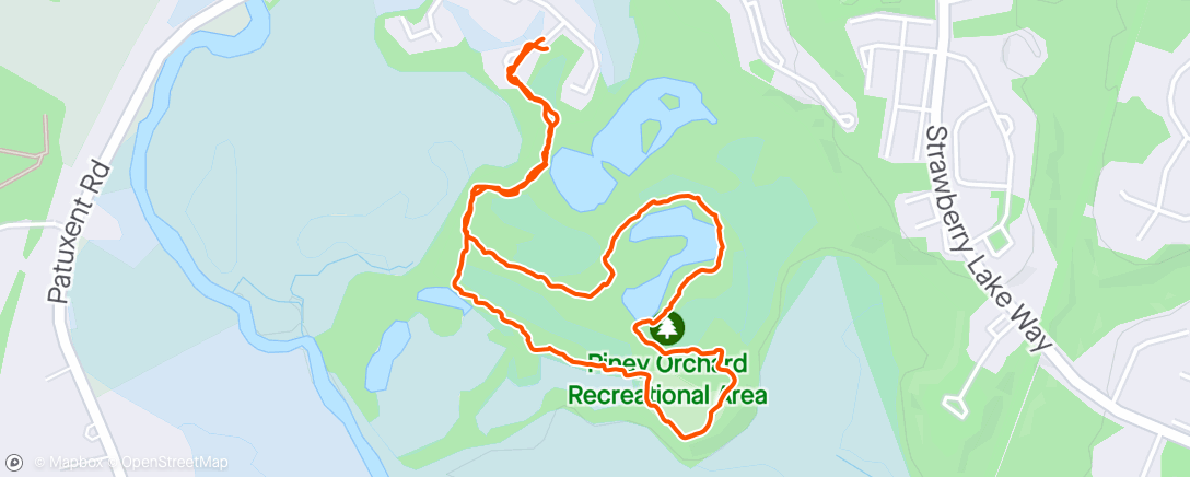 Map of the activity, Piney Orchard Hike
