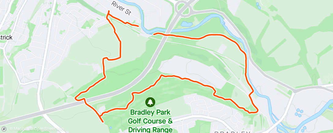 Map of the activity, A rare run with the husband