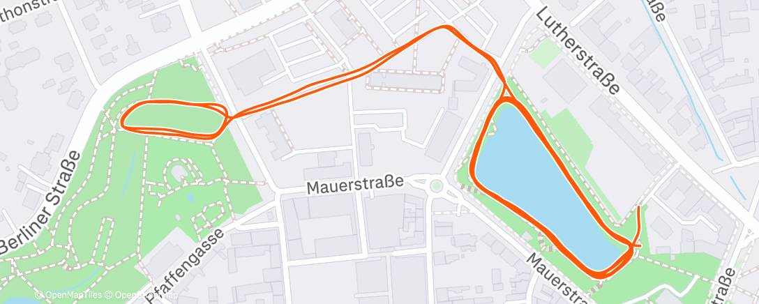 Map of the activity, Morning Run