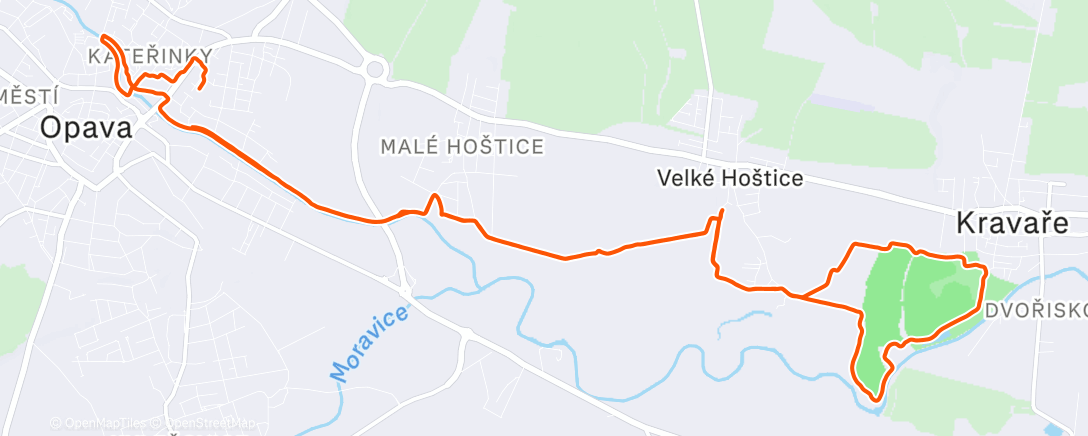 Карта физической активности (Afternoon Run)