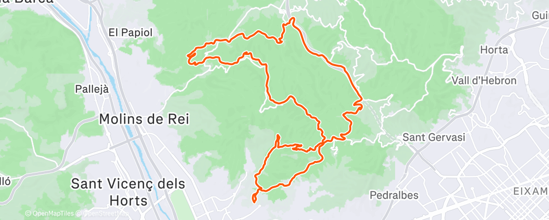 Map of the activity, Rierada