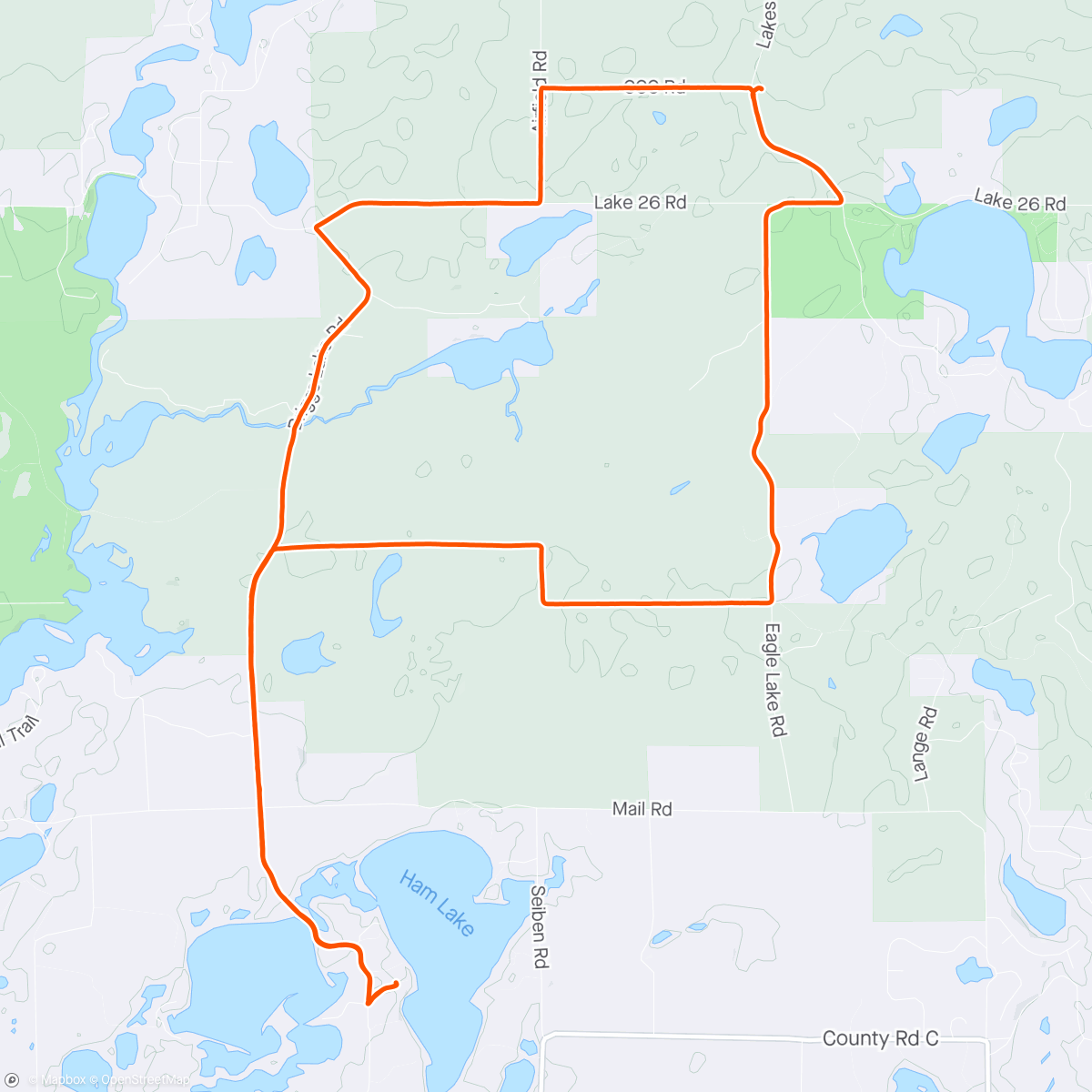 Map of the activity, Road /Gravel