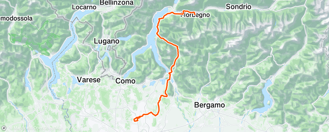 Map of the activity, Stage 18, Giro d’Italia