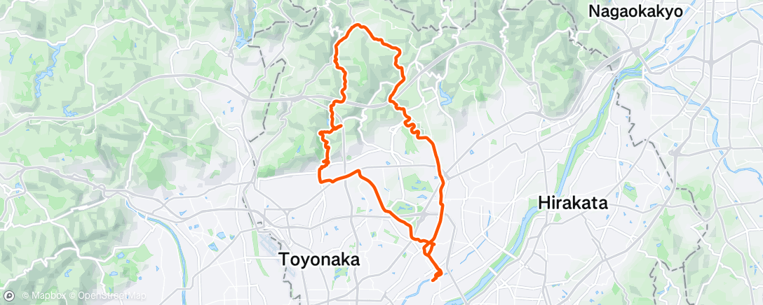 Map of the activity, 夕方のライド