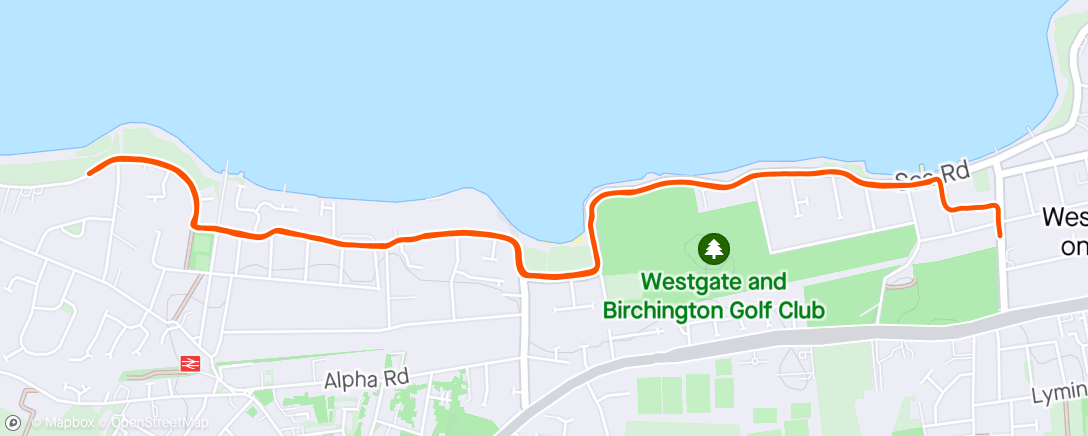Mapa da atividade, Evening run