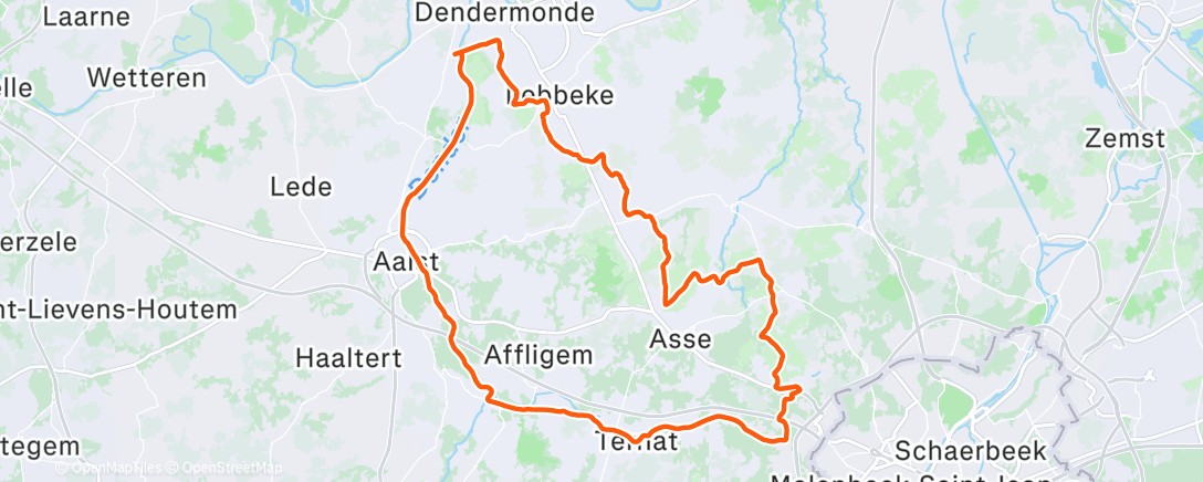Map of the activity, Morning Ride