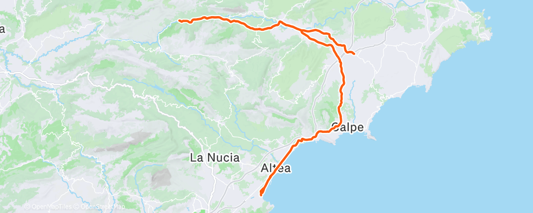 Map of the activity, Altea J3