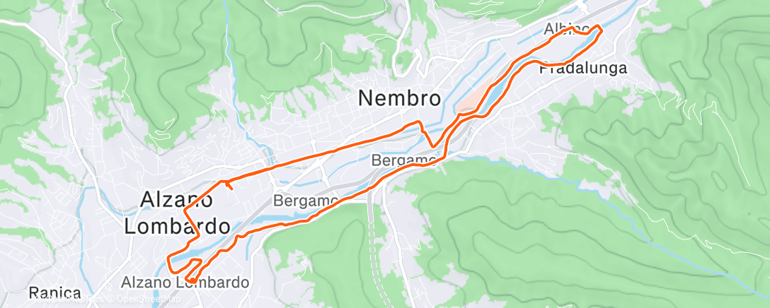 Карта физической активности (Corsa pomeridiana)