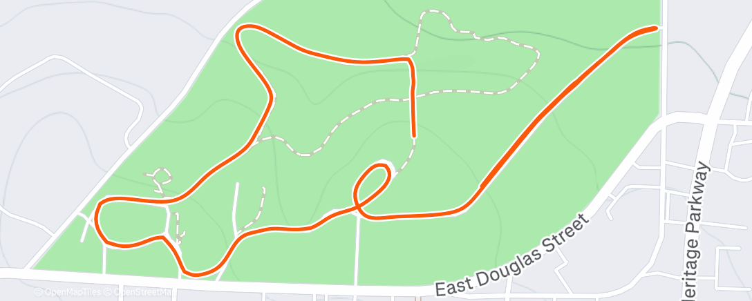 Map of the activity, Morning Walk