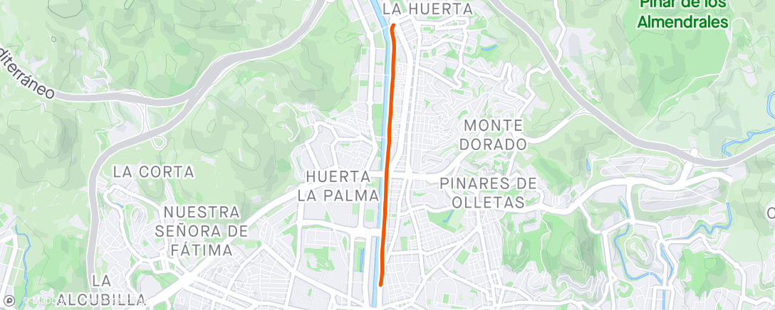 Map of the activity, Carrera de tarde