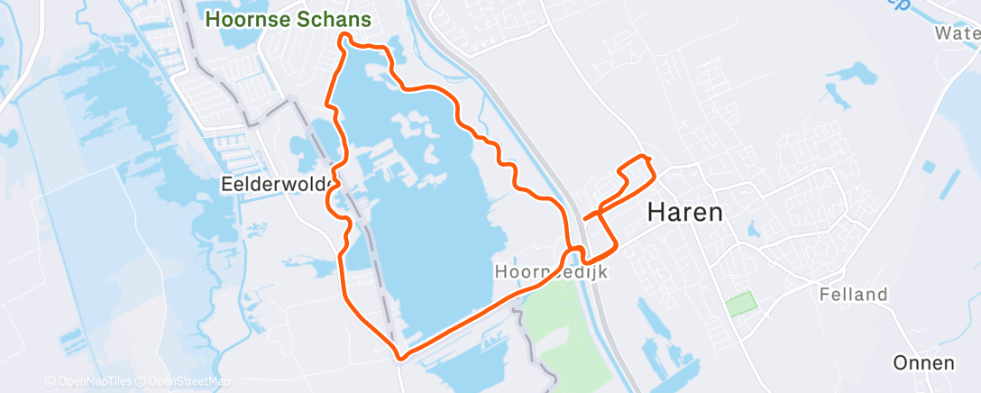 Map of the activity, Namiddagloop met Leon