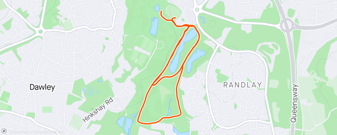 Map of the activity, Telford parkrun