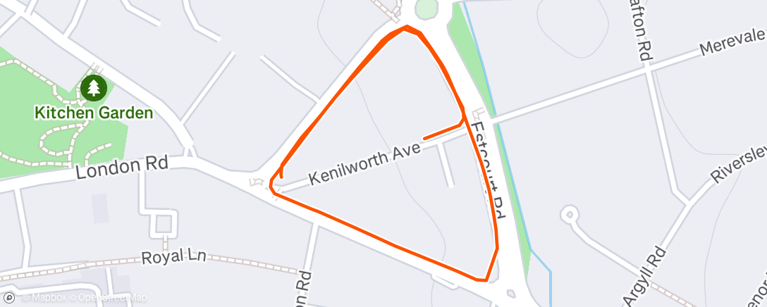 Map of the activity, Evening Run