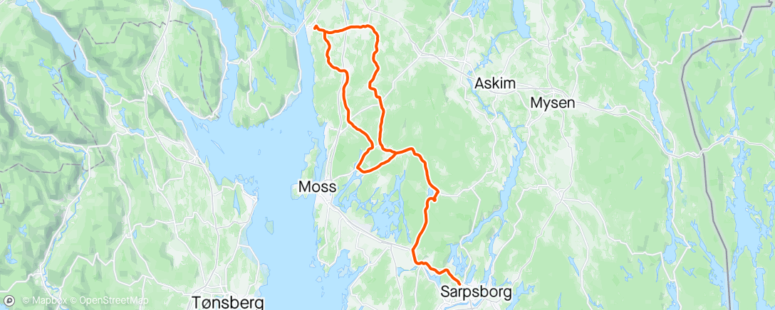 Map of the activity, Tempo langtur med Rene 💨💨