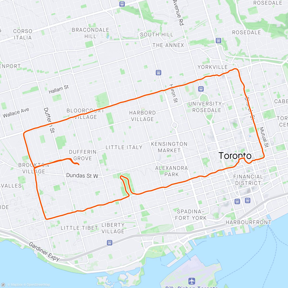 Map of the activity, 4.26 Following the Bloor line
He took me downtown at daylight
I hadn’t been there in awhile