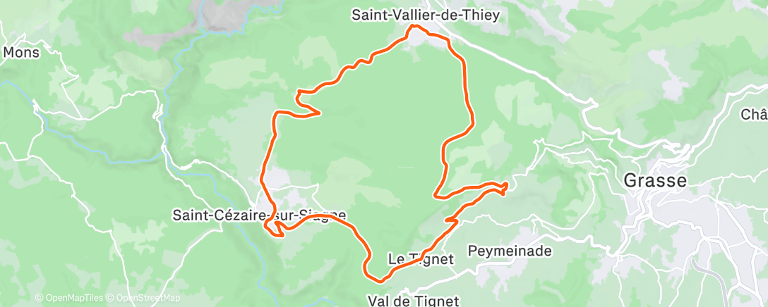Map of the activity, Sortie vélo dans l'après-midi