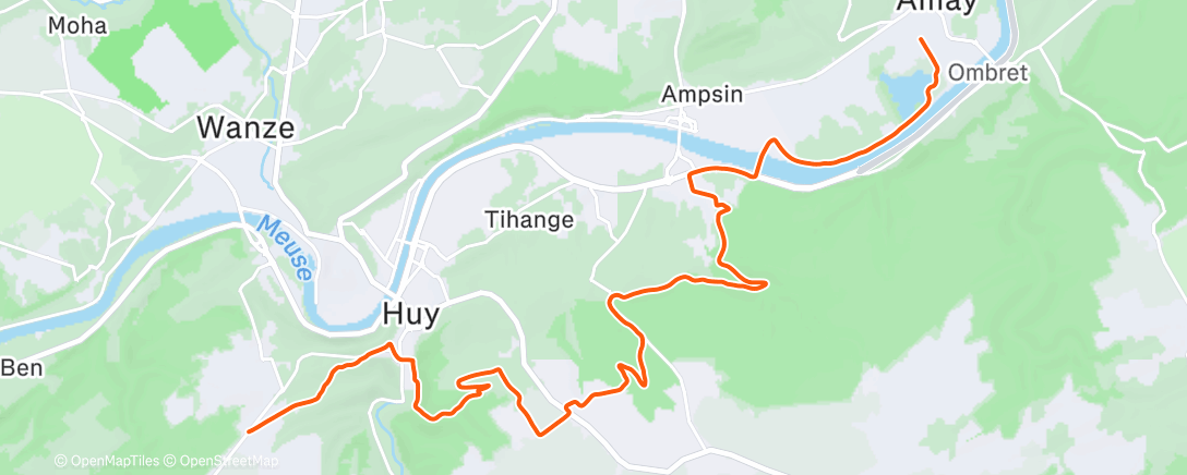 Map of the activity, Morning Mountain Bike Ride