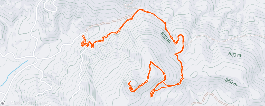 Map of the activity, Pinnacle Knob