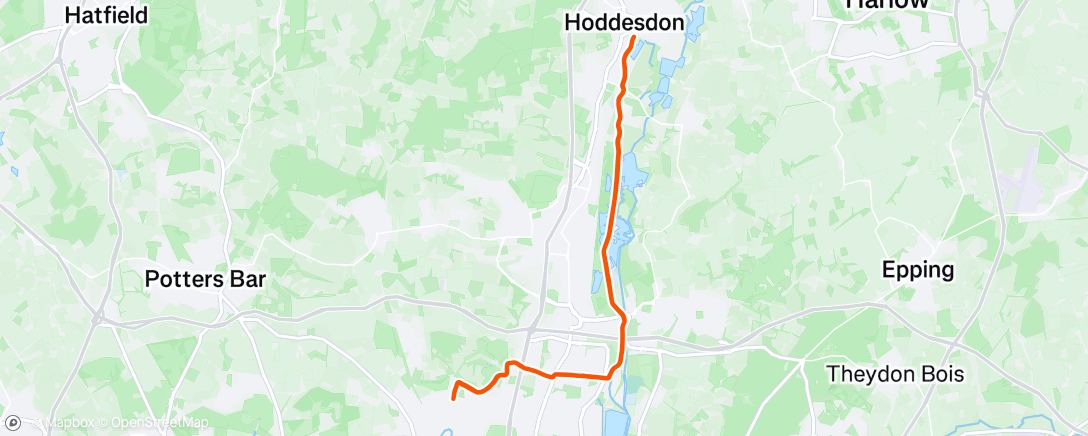 Map of the activity, Sunday long run Friday edition🏃‍♂️