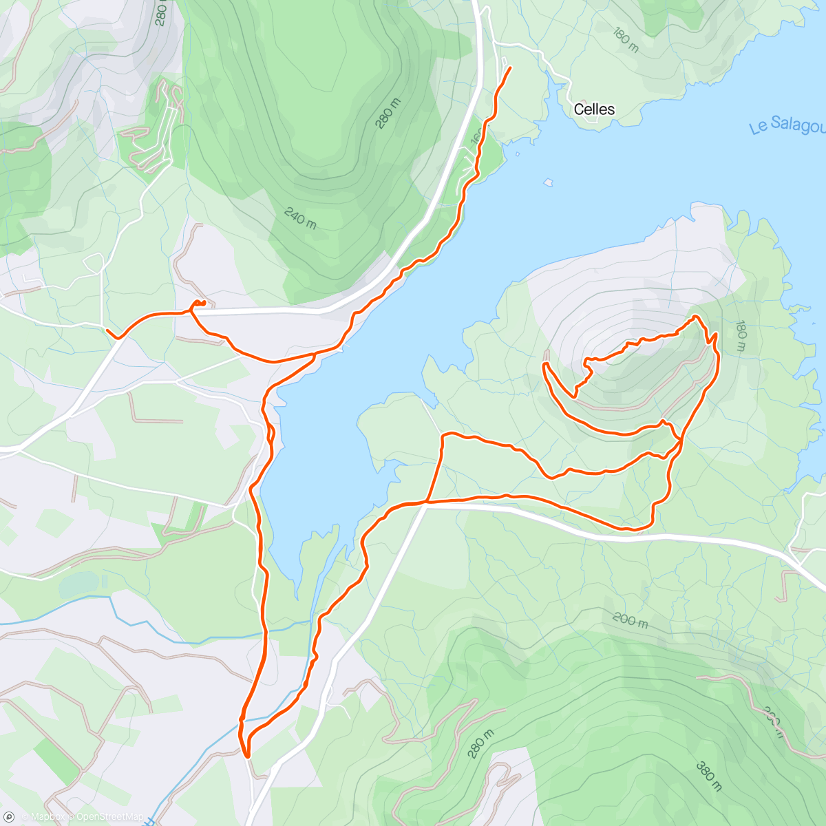 Map of the activity, Lac du Salagou 🤩 - Trail dans l'après-midi