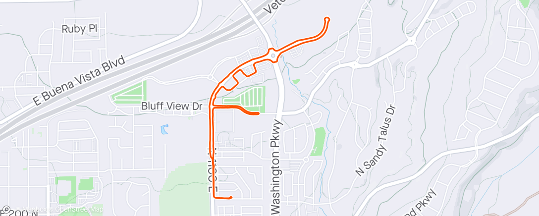 Map of the activity, 5K#7