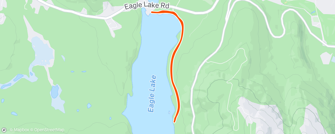 Map of the activity, Eagle Lake Dog Walk