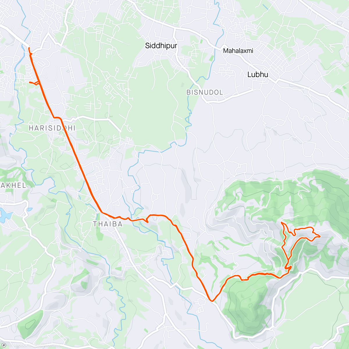 Map of the activity, Kot danda ride