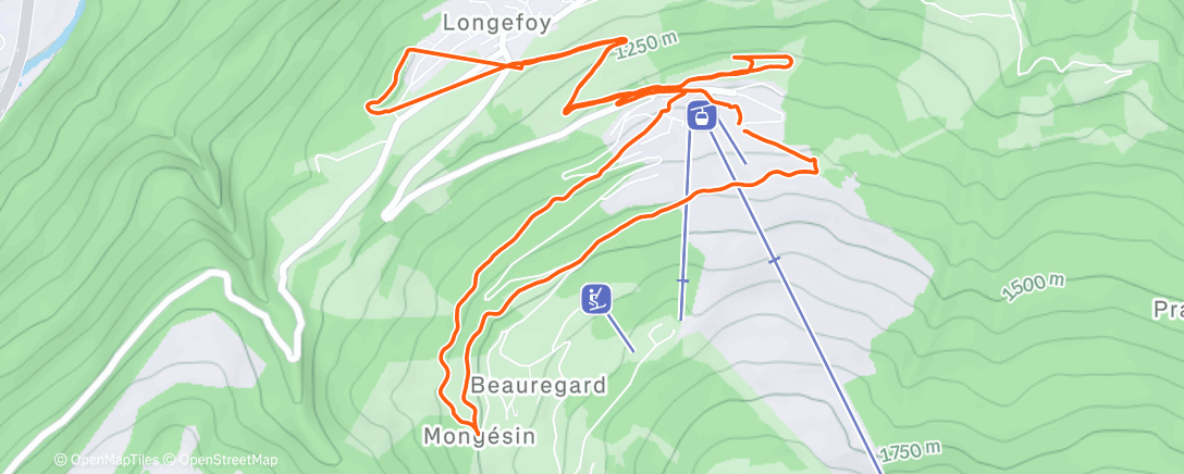 Map of the activity, Footing 🏔️