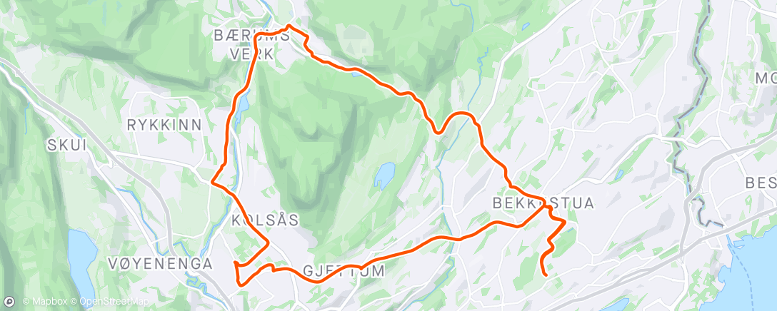 Map of the activity, ☁ Night Ride