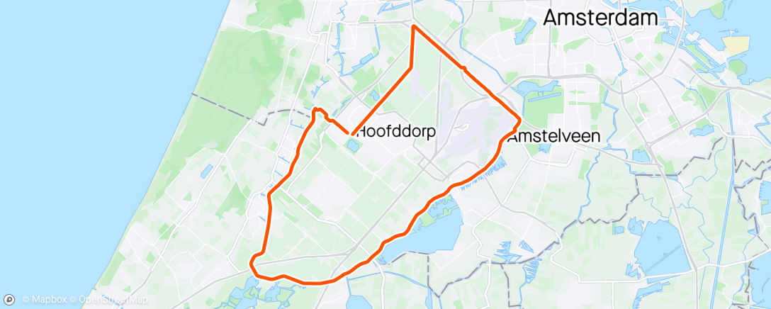 Map of the activity, Rondje met Wilfred tot Rijsenhout.