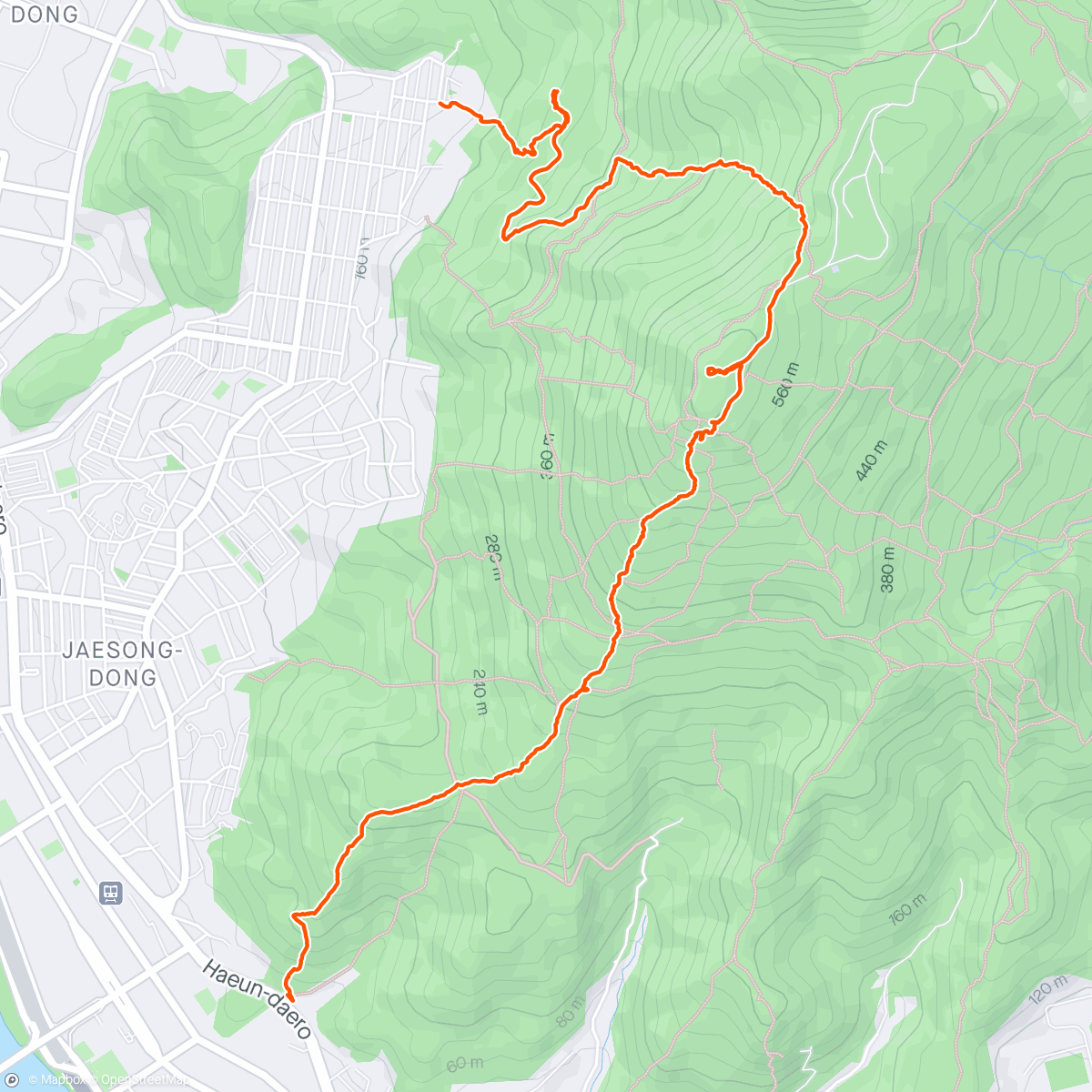 Mapa da atividade, Jangsan