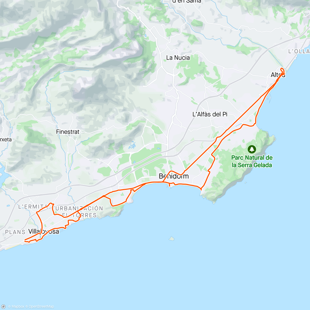 Map of the activity, This is it.....leaving Spain, leaving Strava 👍🚴‍♂️☀️