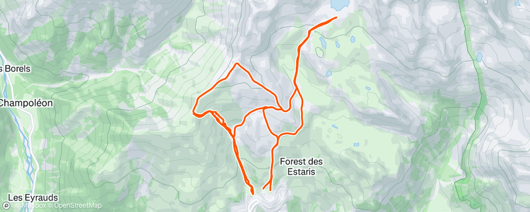 Map of the activity, Ski de randonnée le matin