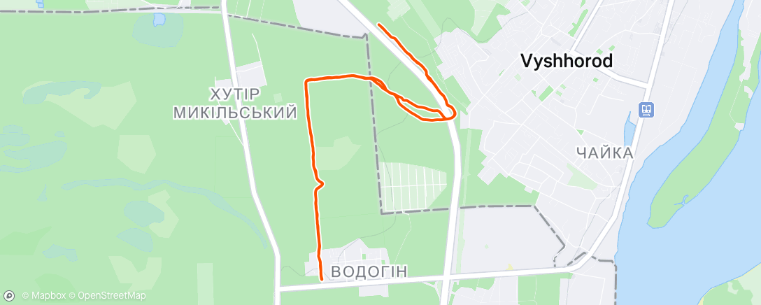 Map of the activity, Morning Run
