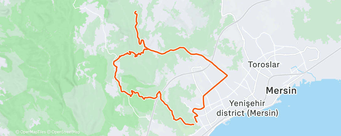 Map of the activity, Afternoon Ride