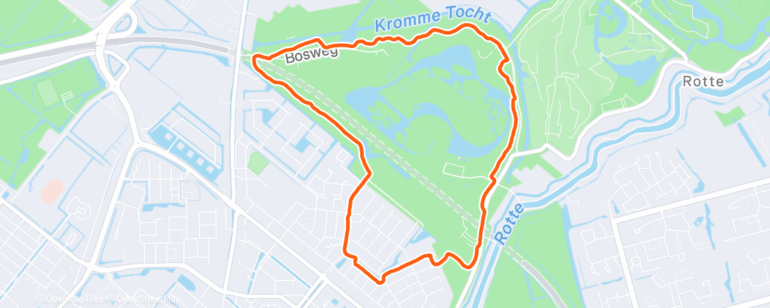 Map of the activity, Morning Run