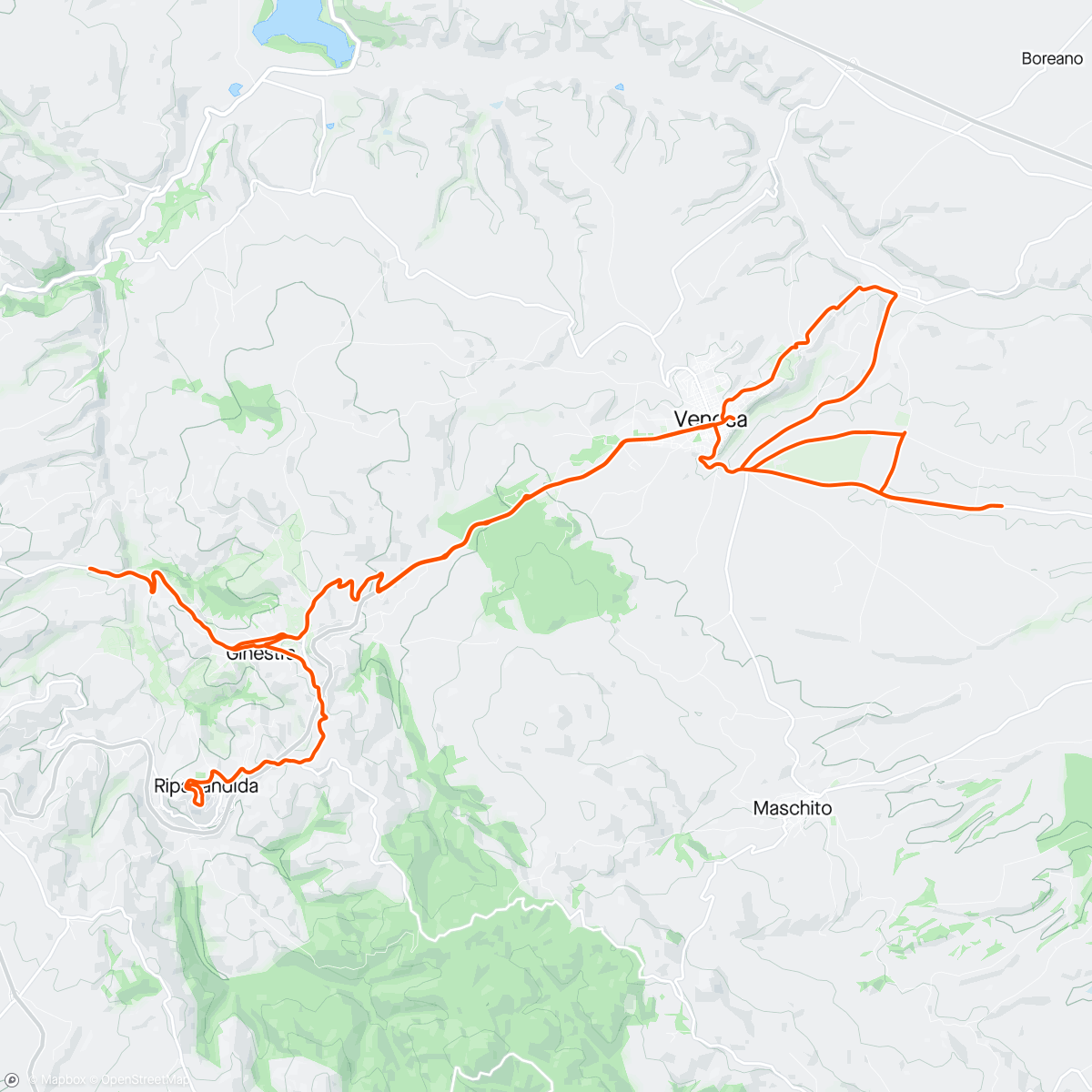 Map of the activity, Giro dell'ora di pranzo