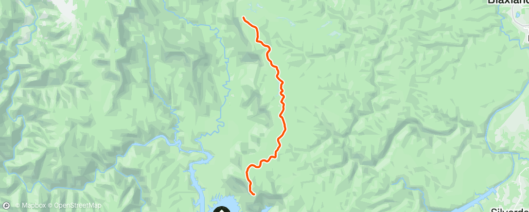 Map of the activity, McMahons Out and Back.