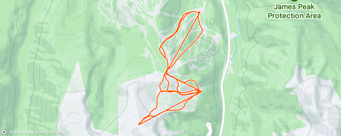 Map of the activity, Slopes - A morning skiing at Winter Park Resort