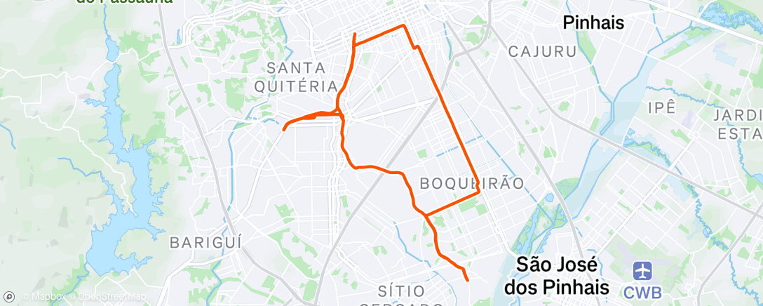 Map of the activity, Bora Pedalar Pastelaria Souza mais um pouco