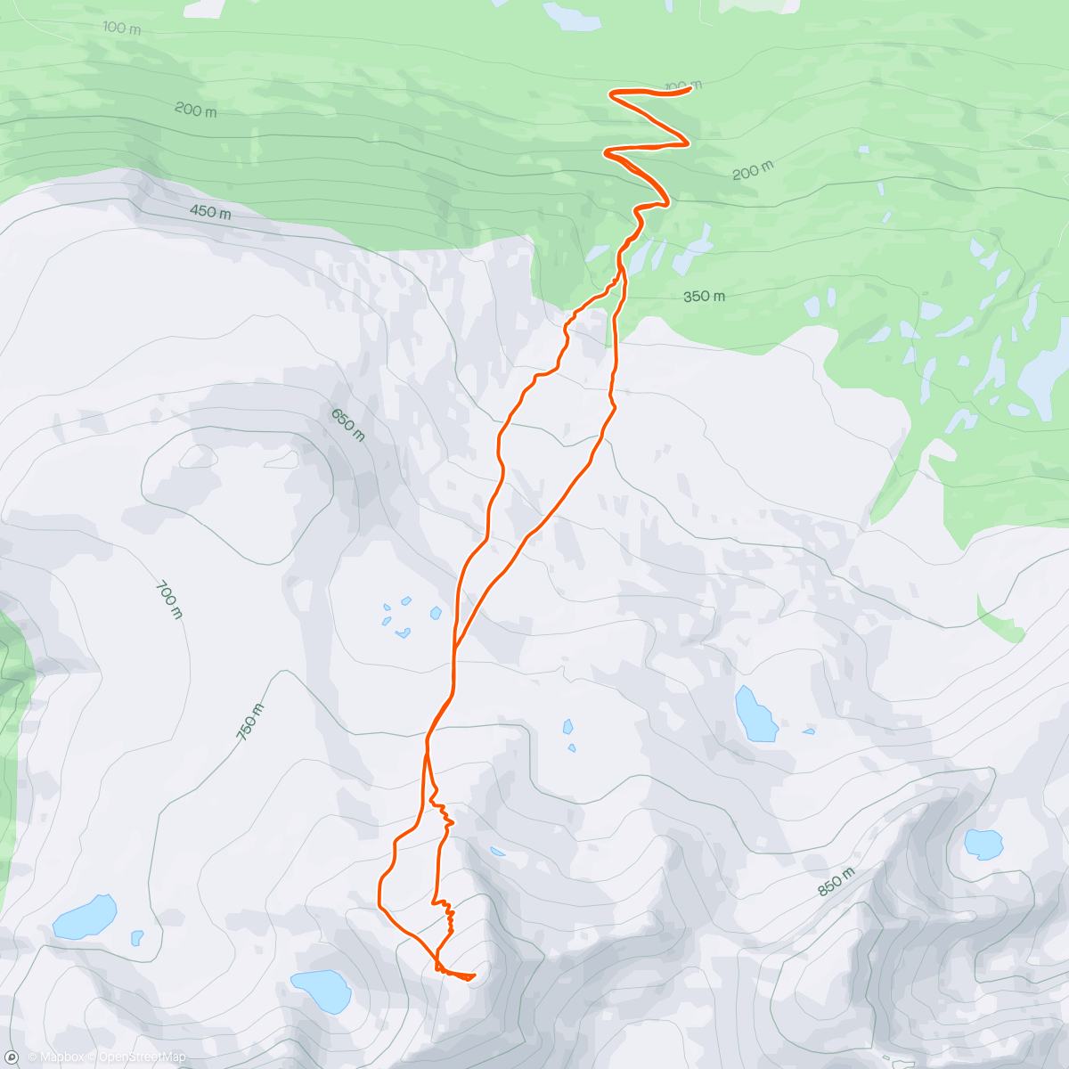 Map of the activity, Ystetind🏔️