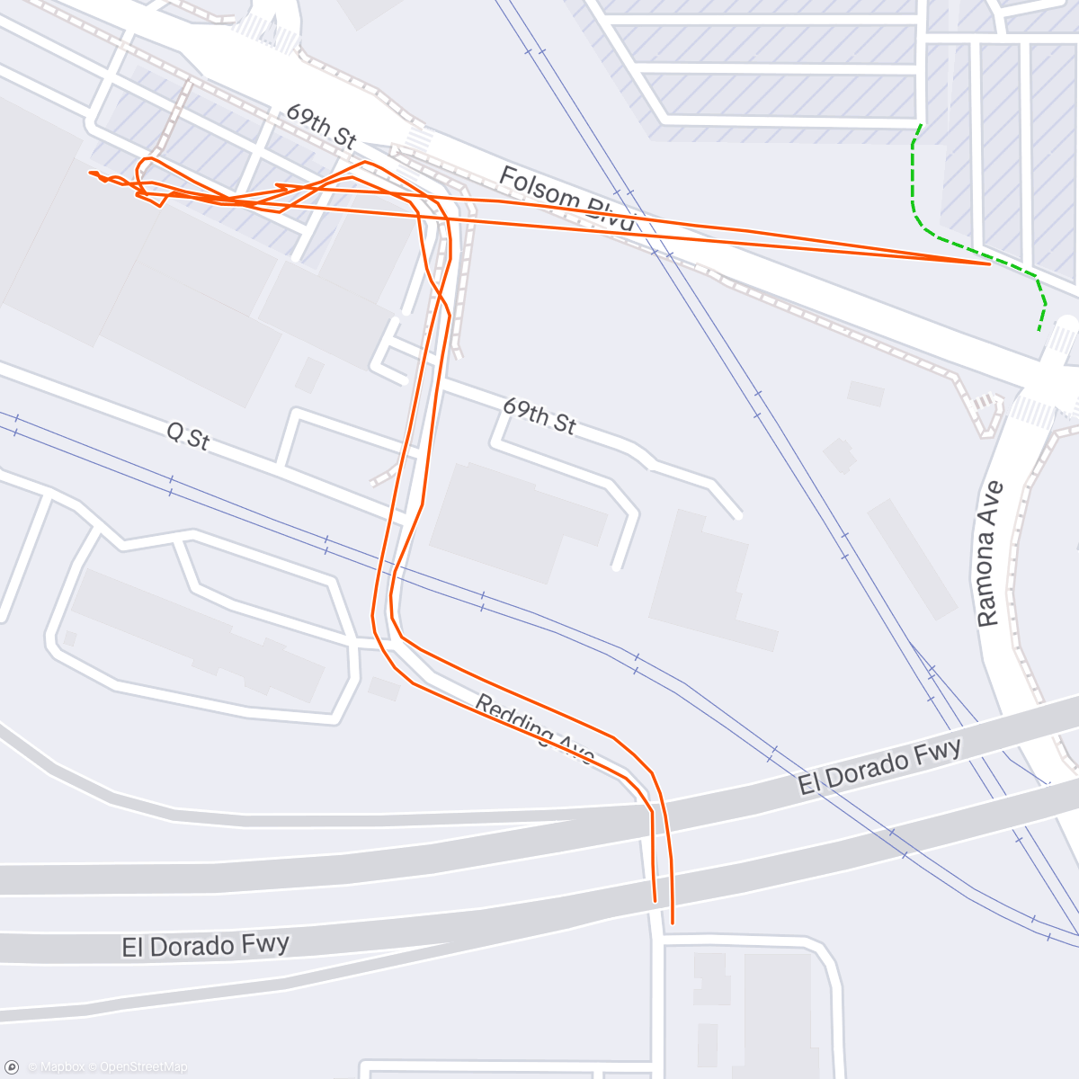 Map of the activity, Grocery Outlet