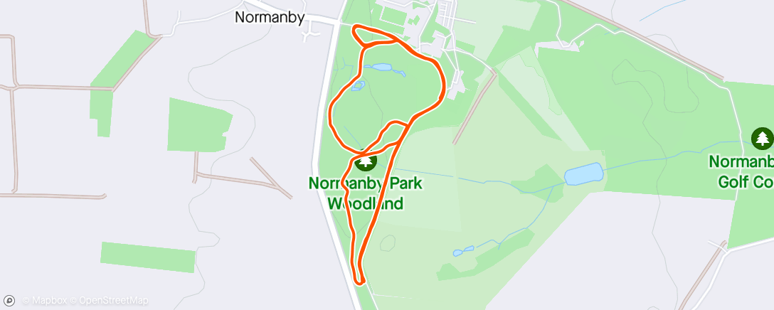 Map of the activity, Normanby parkrun on Star 🌟 Wars day 
May the fourth be with you 🧌